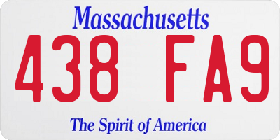 MA license plate 438FA9