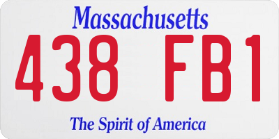 MA license plate 438FB1
