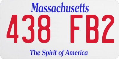 MA license plate 438FB2