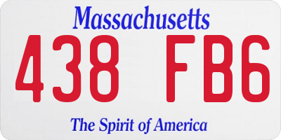 MA license plate 438FB6