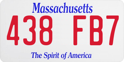 MA license plate 438FB7