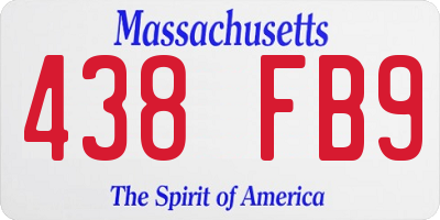 MA license plate 438FB9