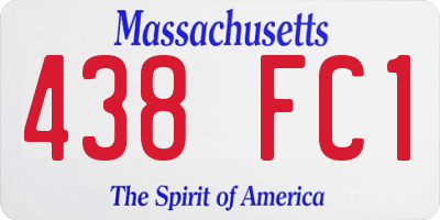 MA license plate 438FC1
