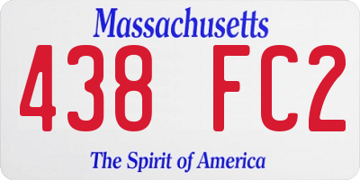 MA license plate 438FC2