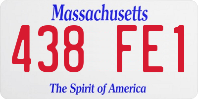 MA license plate 438FE1