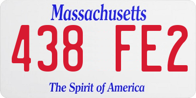 MA license plate 438FE2
