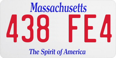 MA license plate 438FE4