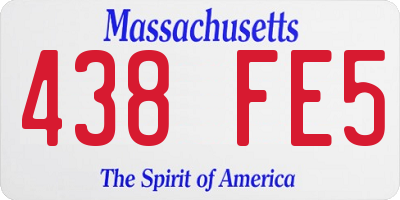 MA license plate 438FE5