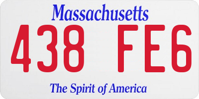 MA license plate 438FE6