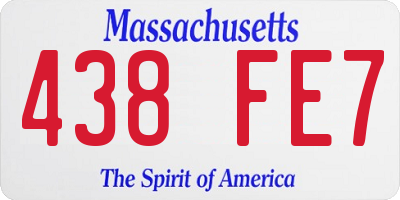 MA license plate 438FE7