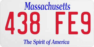 MA license plate 438FE9