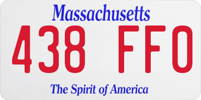 MA license plate 438FF0