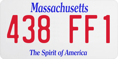 MA license plate 438FF1