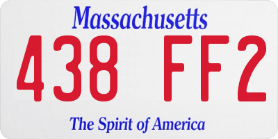 MA license plate 438FF2