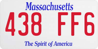 MA license plate 438FF6