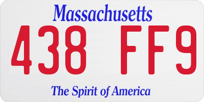 MA license plate 438FF9