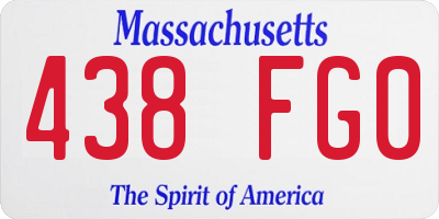 MA license plate 438FG0