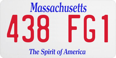 MA license plate 438FG1