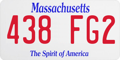 MA license plate 438FG2