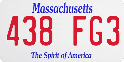 MA license plate 438FG3