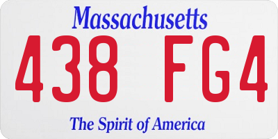 MA license plate 438FG4