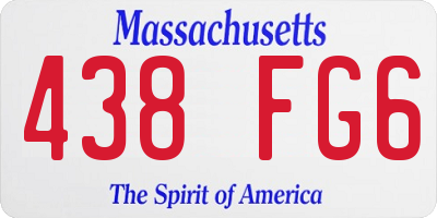 MA license plate 438FG6