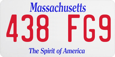 MA license plate 438FG9