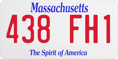 MA license plate 438FH1