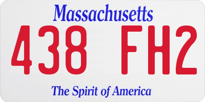 MA license plate 438FH2