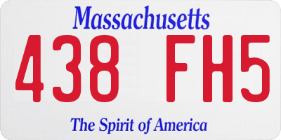 MA license plate 438FH5