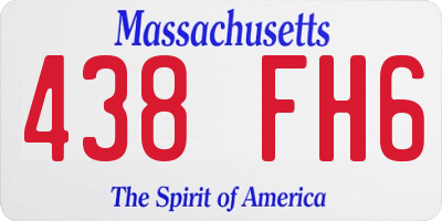 MA license plate 438FH6
