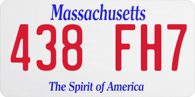 MA license plate 438FH7