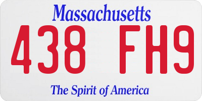 MA license plate 438FH9