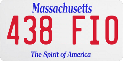 MA license plate 438FI0