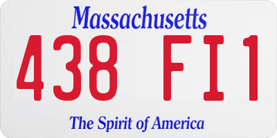 MA license plate 438FI1