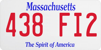MA license plate 438FI2