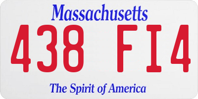 MA license plate 438FI4