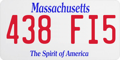 MA license plate 438FI5