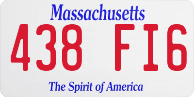 MA license plate 438FI6