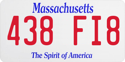 MA license plate 438FI8