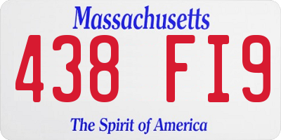 MA license plate 438FI9