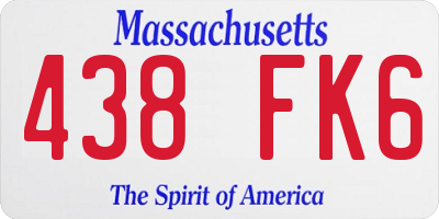 MA license plate 438FK6