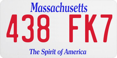 MA license plate 438FK7
