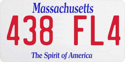 MA license plate 438FL4