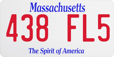 MA license plate 438FL5