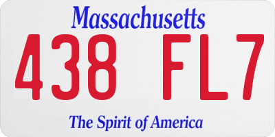 MA license plate 438FL7