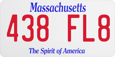 MA license plate 438FL8