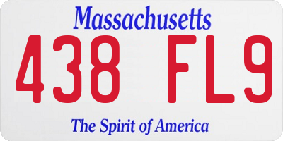MA license plate 438FL9