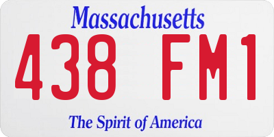 MA license plate 438FM1