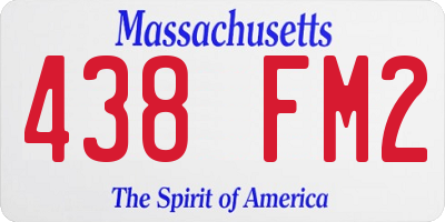 MA license plate 438FM2
